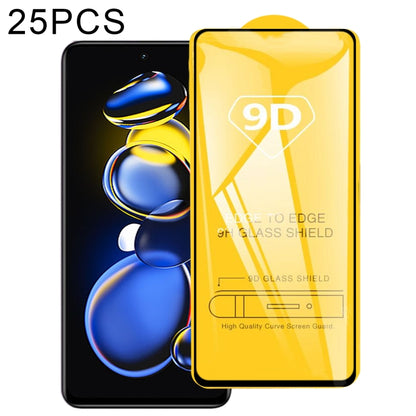 25-pack 9D full-glue tempered glass screen protector film for smartphone