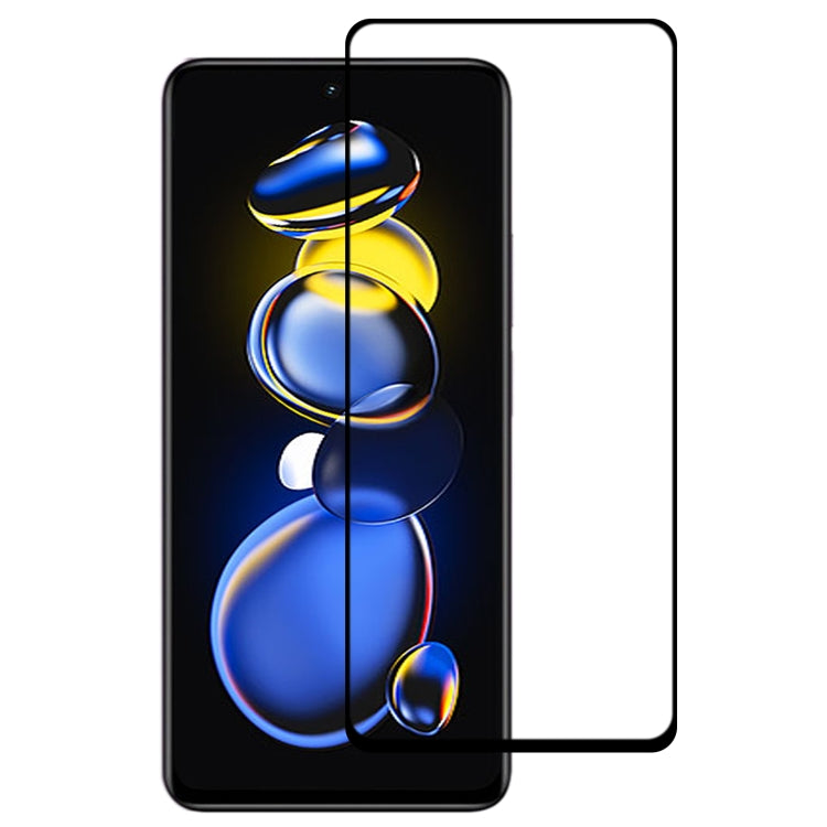Full glue tempered glass screen protector for smartphone, clear with black border