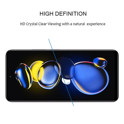 Full coverage tempered glass screen protector with clear, high-definition transparency