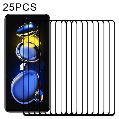 25-pack full-coverage tempered glass screen protectors for smartphones, curved edge set