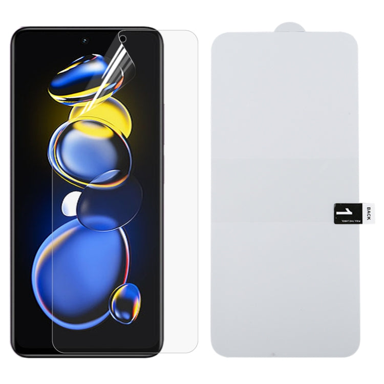 Full screen explosion-proof hydrogel film screen protector for smartphone, clear with cutouts