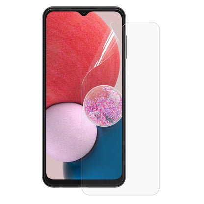 Hydrogel full-screen protector film set, clear sheet for front of phone.