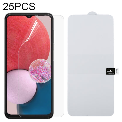 25-pack full-screen hydrogel film screen protectors with one applied on a phone
