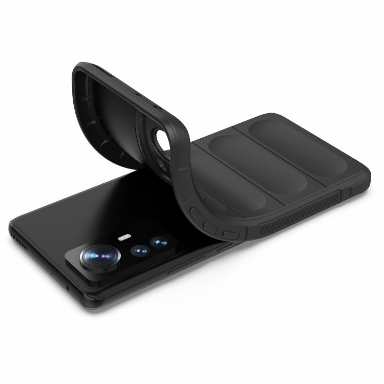Black TPU flannel phone case with open back cover and camera cutouts