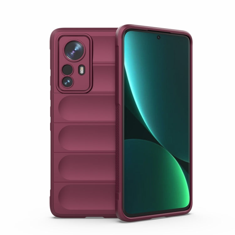 Wine red phone case with raised camera cutouts, covers front and back