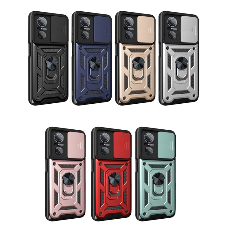 Assorted rugged phone cases in multiple colors with metal ring kickstand