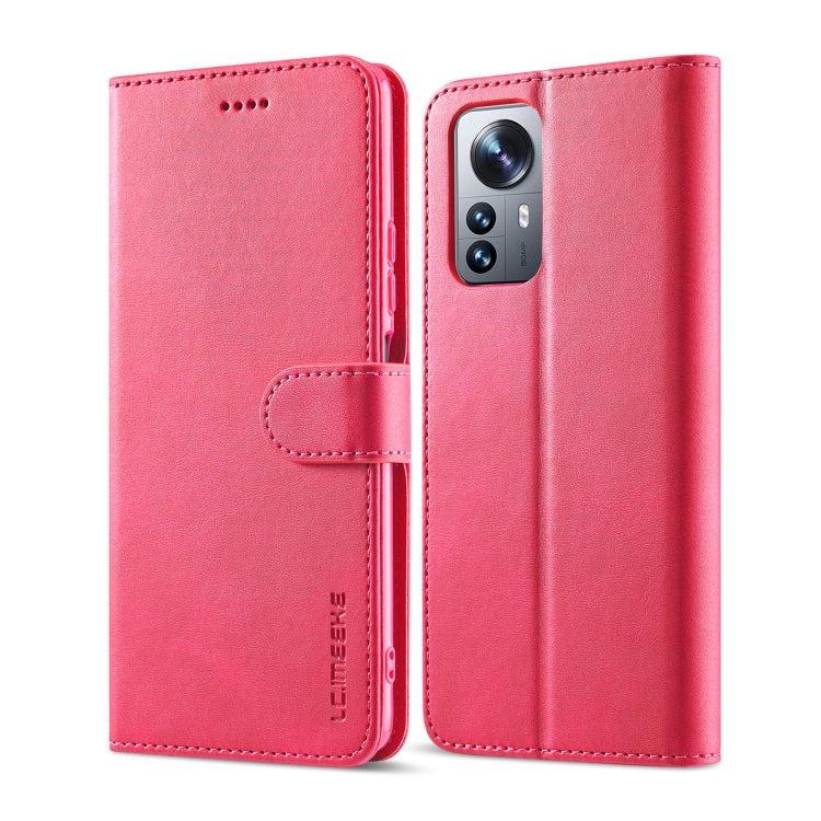 Red calf texture leather flip phone case with card pocket and camera cutout; red