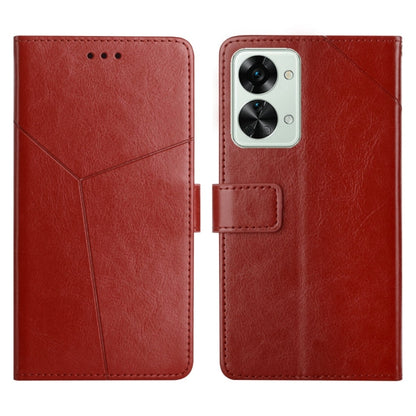 Red horizontal flip leather phone case pair view with camera cutout and card pocket