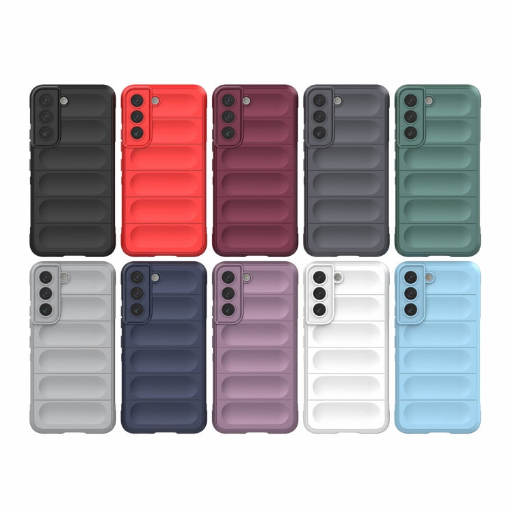 Rugged TPU phone case colors lineup: black, red, purple, gray, and teal