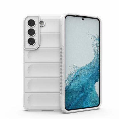 White TPU phone case with raised camera cover and textured side grip