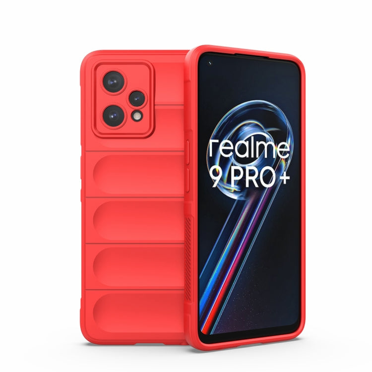 Red TPU phone case with raised camera cover and textured side grip