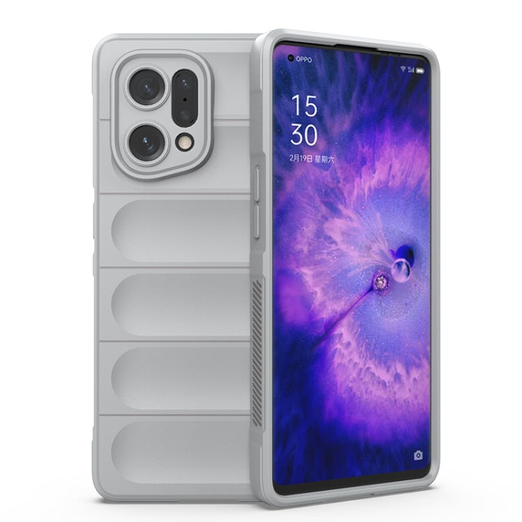 Light gray TPU phone case with textured horizontal panel and camera cutouts