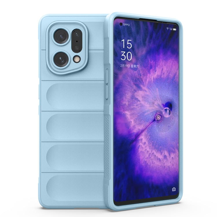 Light blue TPU phone case with textured horizontal panel and camera cutouts
