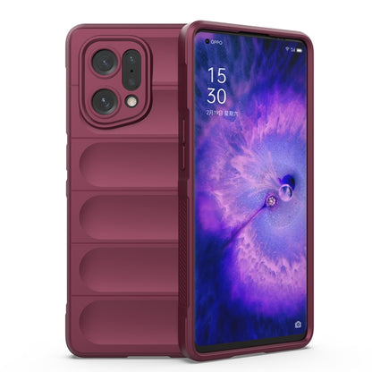 Wine red TPU phone case with textured horizontal panel and camera cutouts