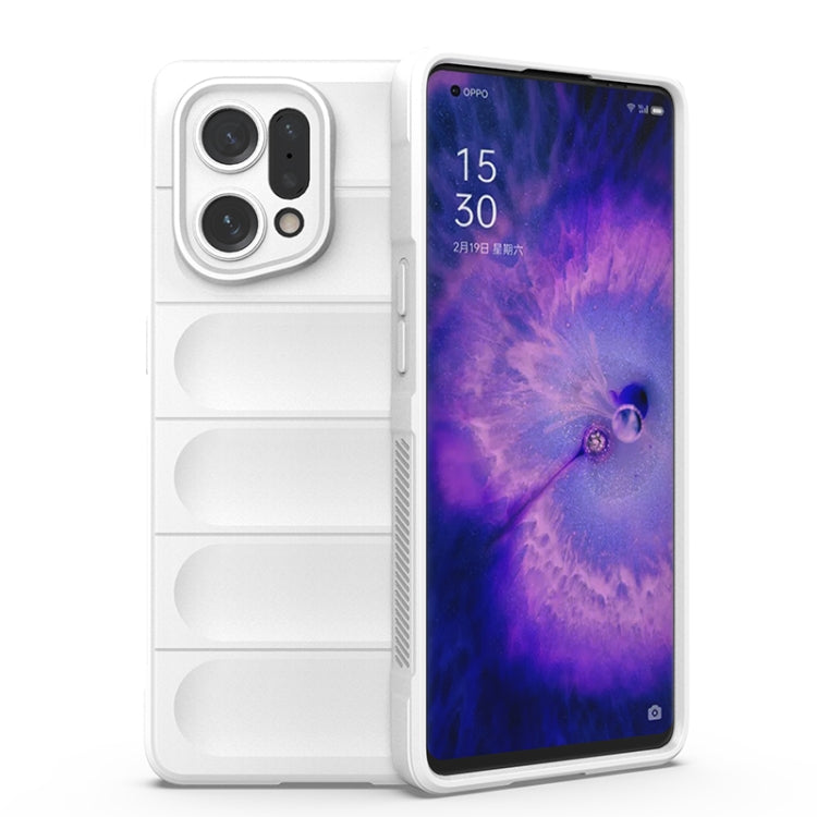 White TPU phone case with textured horizontal panel and dual camera cutouts