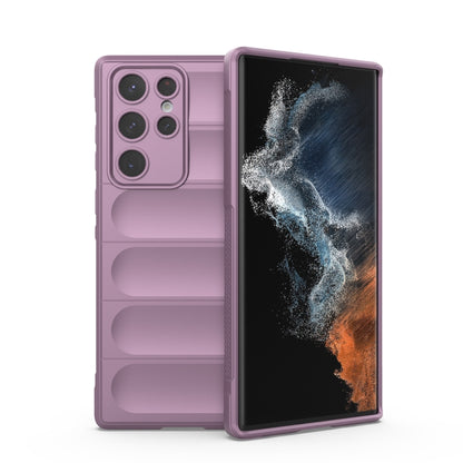Purple TPU phone case with flannel lining, dual-layer design, camera cutouts, screen cover