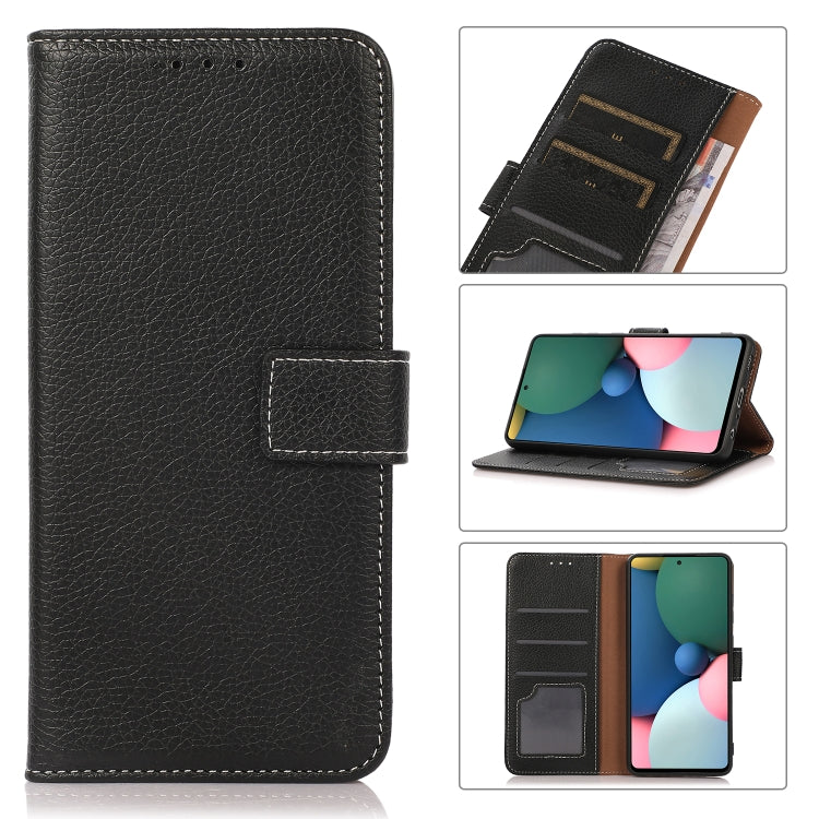 Black PU leather phone case with horizontal flip cover and card slots