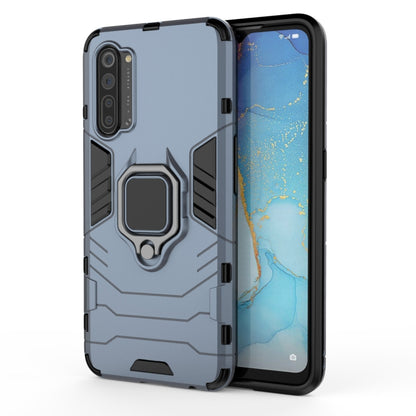 Light gray shockproof phone case with magnetic ring holder, phone fitted in case
