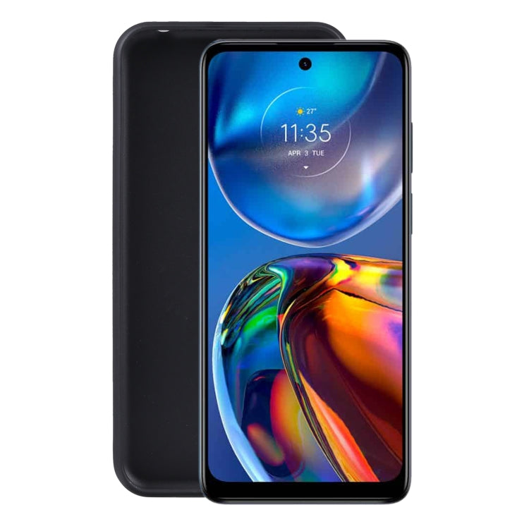 Black TPU phone case with raised edges for screen and camera protection
