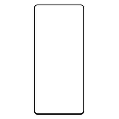 Tempered glass screen protector film with rounded black edge outline