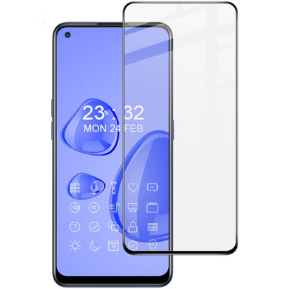 Tempered glass screen protector film on smartphone display, clear
