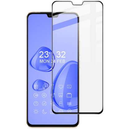 Tempered glass screen protector film with speaker cutout, front cover and side panel
