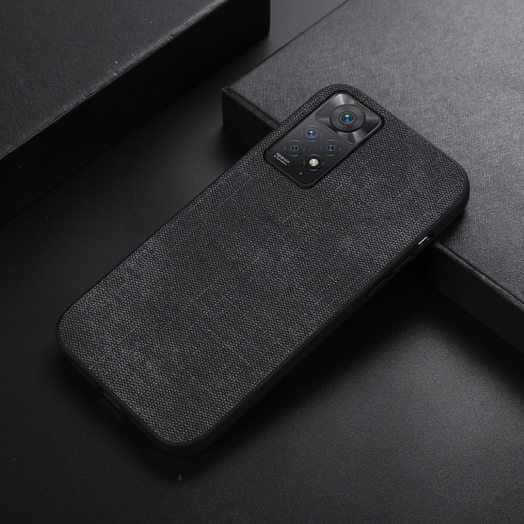 Black textured PU shockproof phone case with raised camera bezel