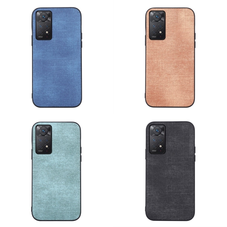 Textured PU phone case set: blue, tan, mint, and black colors