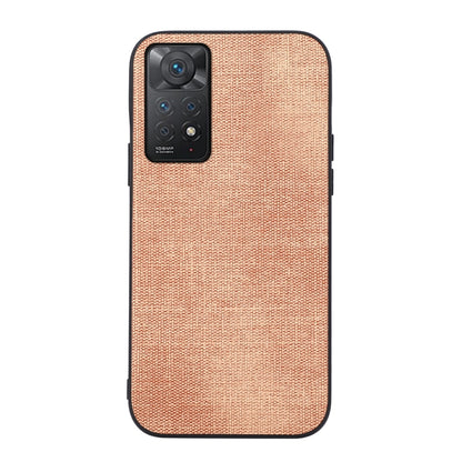 Orange textured PU shockproof phone case with camera cutout