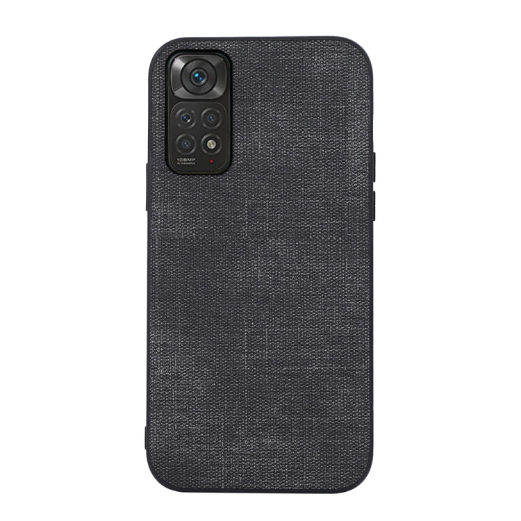 Black textured PU shockproof phone case with protective camera module