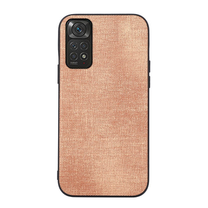 Orange textured PU shockproof phone case with raised camera bezel