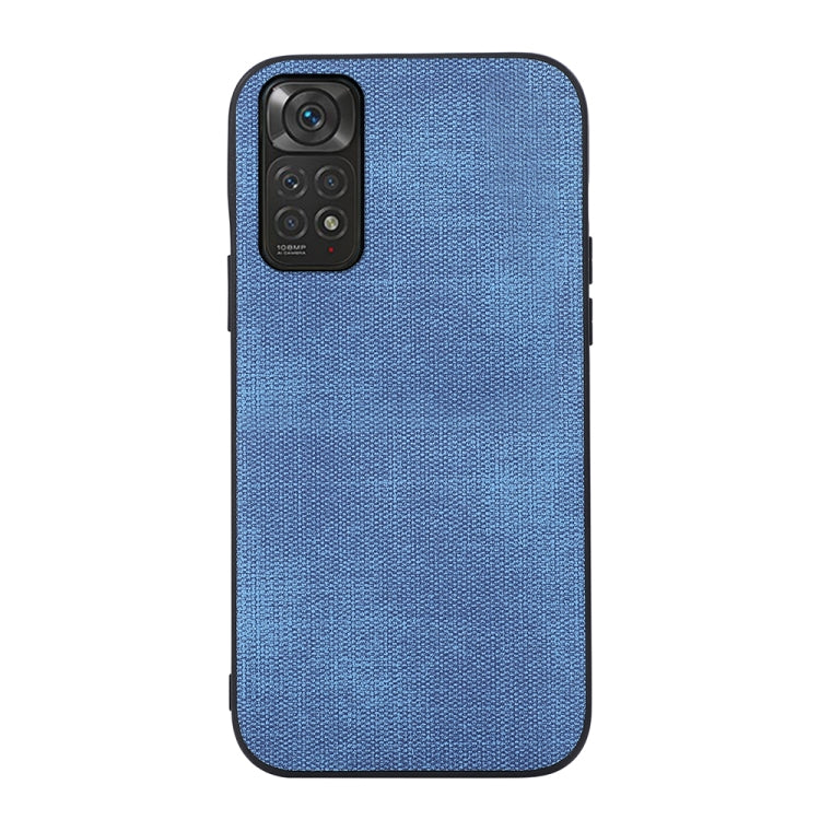 Blue textured PU shockproof phone case with side cutouts