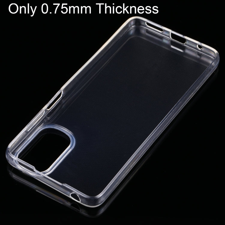 Ultra-thin 0.75mm clear TPU phone case with camera opening and side cutouts