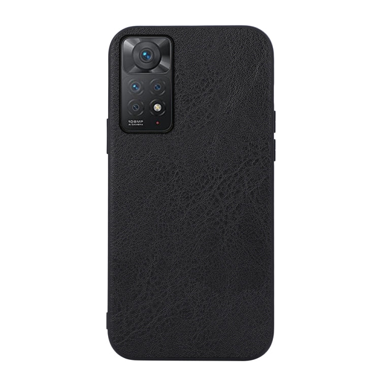 Black textured PU shockproof phone case with raised camera protection