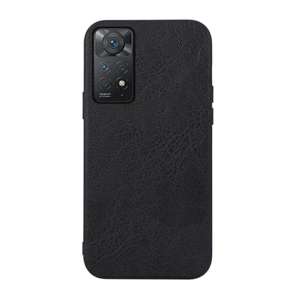 Black textured PU shockproof phone case with raised camera protection