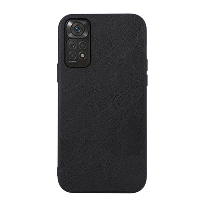 Black textured PU phone case with raised camera cover and protective edges