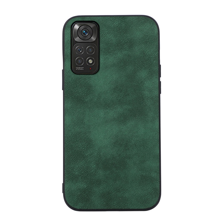 Green Morocco-texture PU shockproof phone case with camera cutout