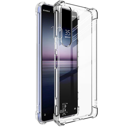 Transparent TPU shockproof phone case with screen protector and raised bezel