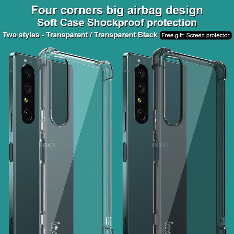 Transparent and transparent-black shockproof TPU cases with airbag corners