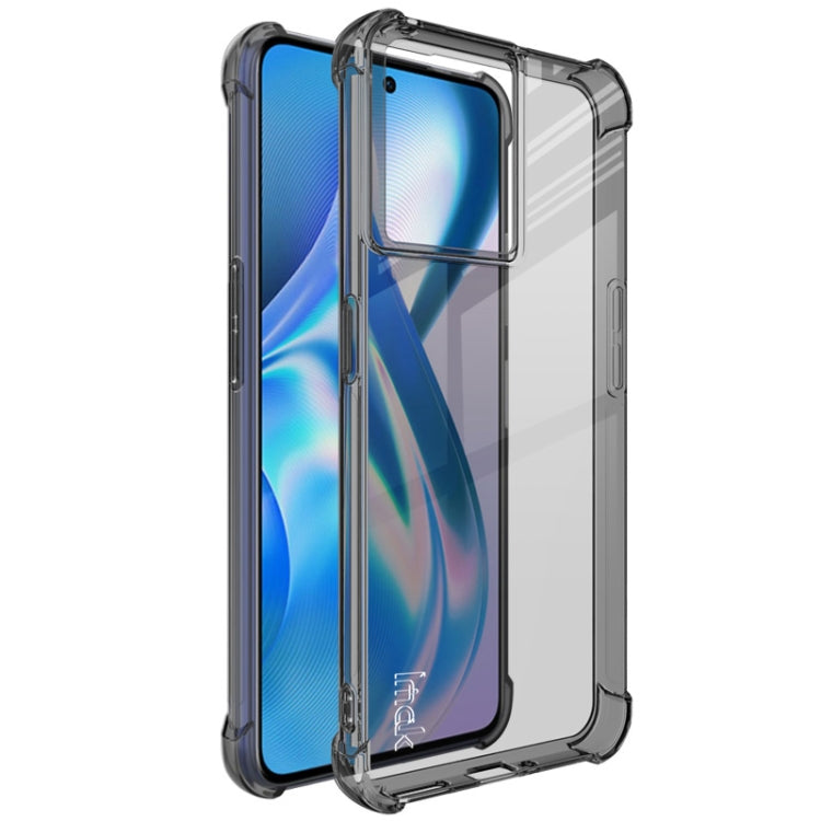 Transparent-black TPU shockproof phone case with screen protector and corner armor
