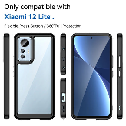 Shockproof TPU phone case for Xiaomi 12 Lite, black with raised camera cutout
