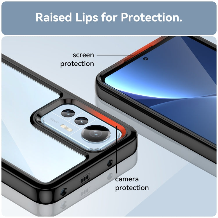 Shockproof TPU phone case for Xiaomi 12 Lite, black case with camera protection