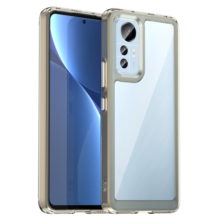 Shockproof TPU phone case for Xiaomi 12 Lite, transparent frame with clear back