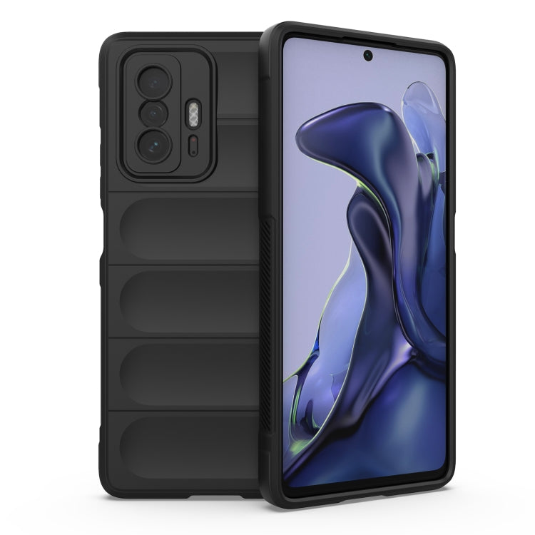 TPU flannel phone case with camera cutouts, black