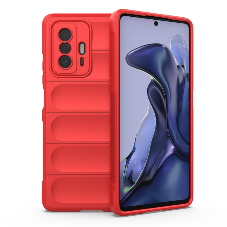 TPU flannel phone case with camera cutouts, red