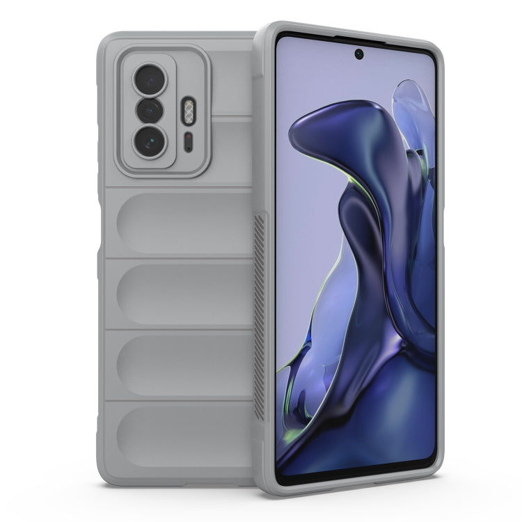 TPU flannel phone case with camera cutouts, light gray