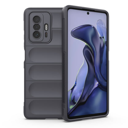 TPU flannel phone case with camera cutouts, dark gray
