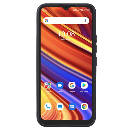 Black TPU phone case on a front-view phone with slim border.
