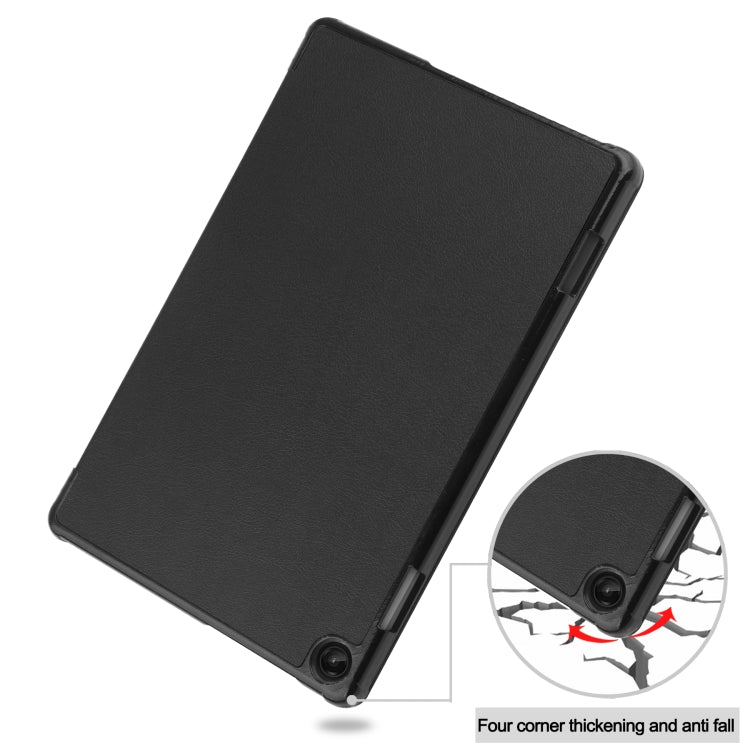 Black smart tablet case with textured cover, corner protection detail