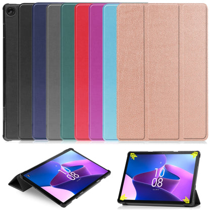 Set of multicolor 3-fold smart leather tablet cases with fold-over stands